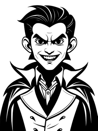 vampire in the black and white styleの写真素材