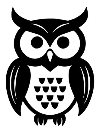 owl cartoon icon on whiteの写真素材