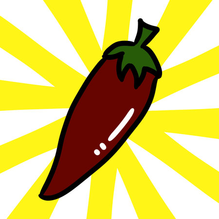 illustration. cartoon style of pepper with speech bubbleの写真素材