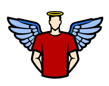 angel angel icon cartoon illustration graphic designの写真素材