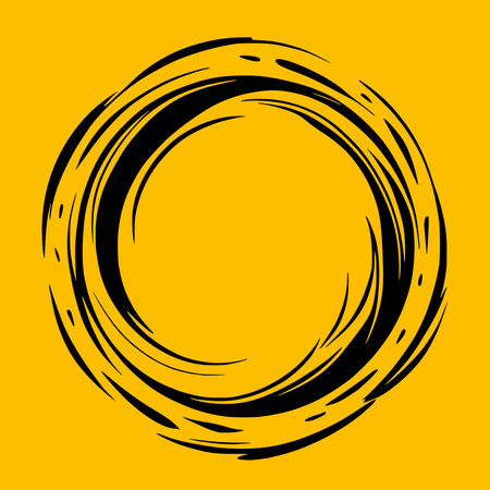 abstract geometric shape with yellow and black colorの写真素材