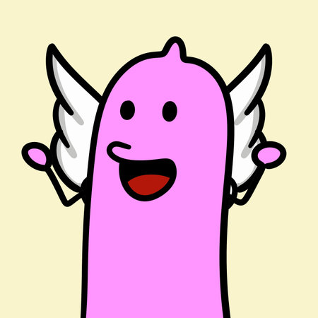 illustration, cute cartoon pink angelの写真素材