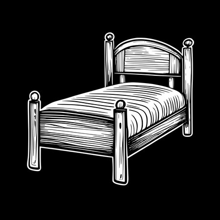 illustration of the sleeping bedの写真素材