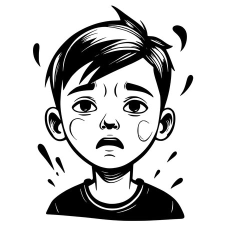 cute little boy cartoonの写真素材