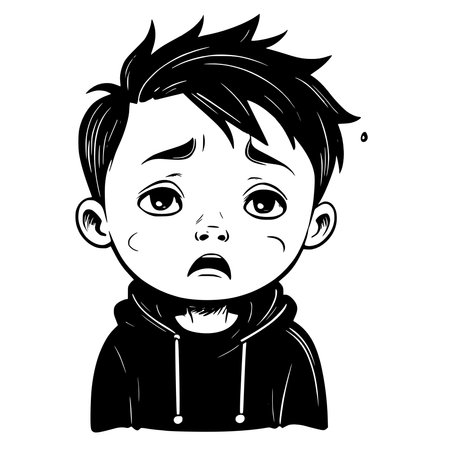 cute little boy cartoonの写真素材