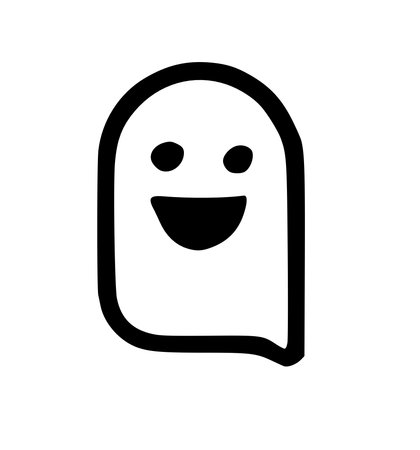 ghost icon in line styleの写真素材
