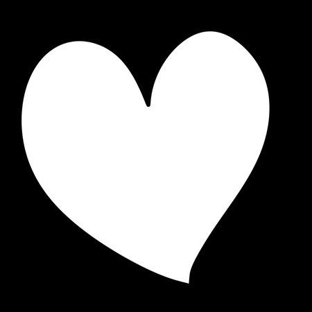 black and white heart icon, illustrationの写真素材