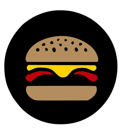 art burger icon illustrationの写真素材