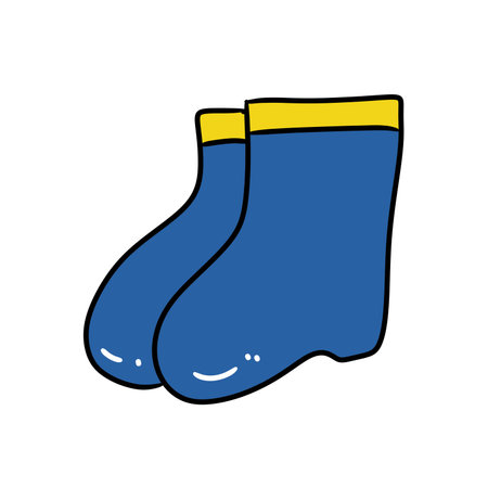 cartoon doodle socks illustrationの写真素材