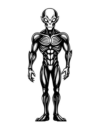 illustration of the alien monsterの写真素材