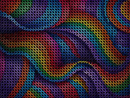abstract background with colorful lines and dots
