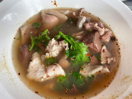 a cuisine photo of pork soupの写真素材