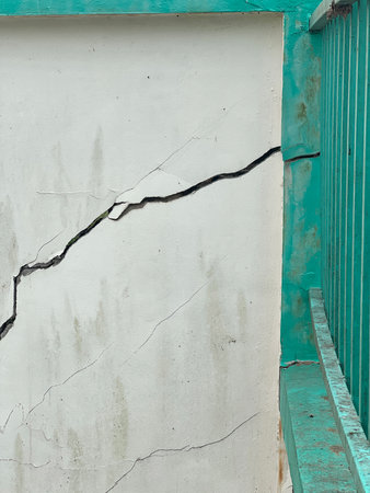 old damaged concrete wallの写真素材