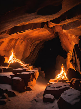 the cave in the mountainsの素材