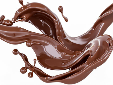 chocolate splash. 3d illustrationの素材