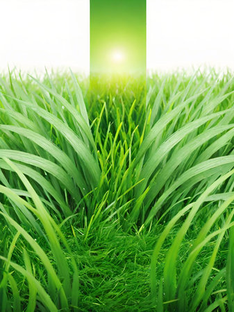 green grass in the sunの素材