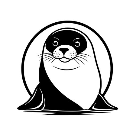 seal with big headの写真素材