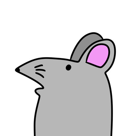 mouse icon. mouse cartoon. illustrationの写真素材