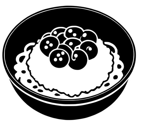illustration of a bowl of riceの写真素材