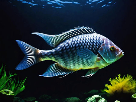 beautiful fish in the waterの素材