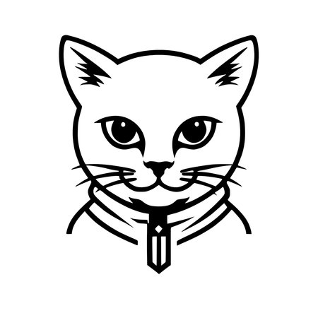 cat animal pet cartoon illustration graphic designの写真素材