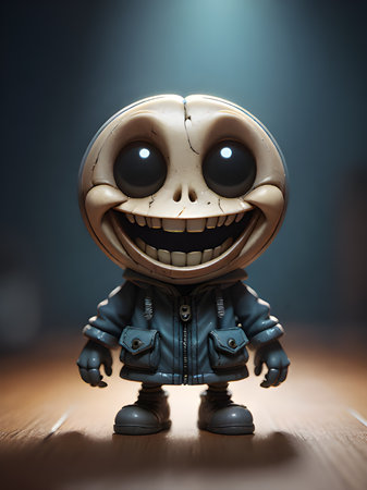 3d illustration of a cartoon monster characterの素材