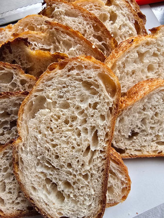 fresh bread and flour
