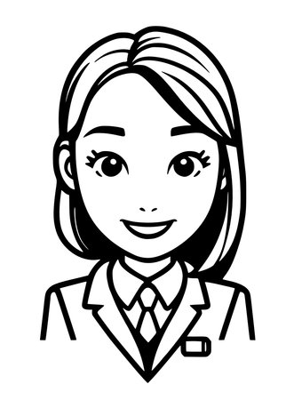 business woman avatar iconの写真素材