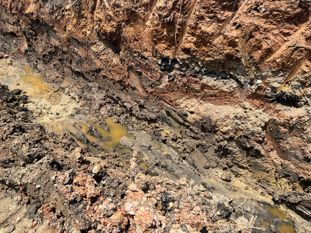 the texture of the soil. the background of the soil.