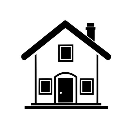 house icon on white backgroundの写真素材