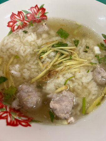 close up view of delicious asian food, rice boiledの写真素材