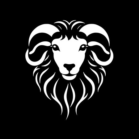 goat head logo templateの写真素材