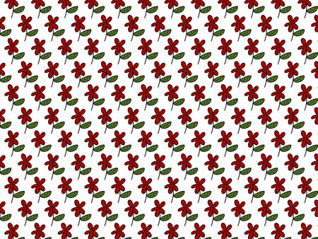 flower pattern on white backgroundの写真素材