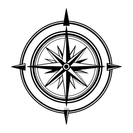 compass. illustration. isolated on white.の写真素材