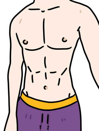 cute cartoon man on white background for childrens prints. t - shirt, color book, book and friendly character for kidsの写真素材