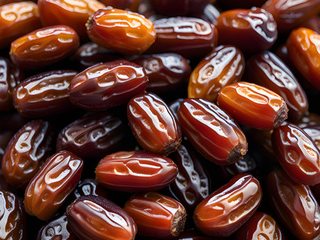 red sweet dates in a bowl.の素材