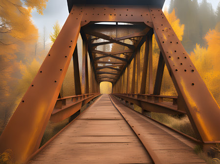 bridge in the forestの素材