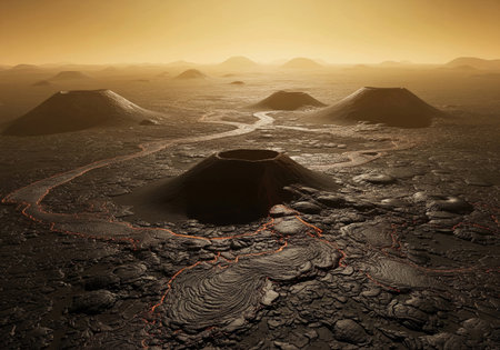 mars alien planet landscapeの素材