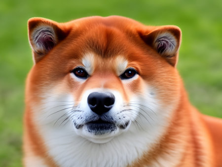 cute dog in nature gardenの素材