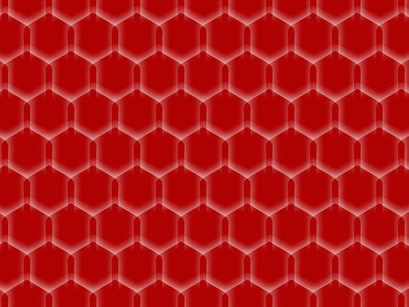 abstract background with red hexagons.