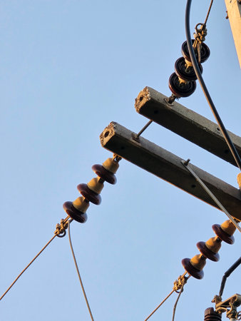 power lines in the sky