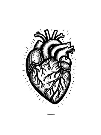 hand draw heart.の写真素材