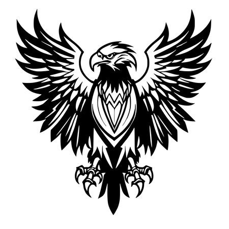 illustration of eagle cartoonの写真素材