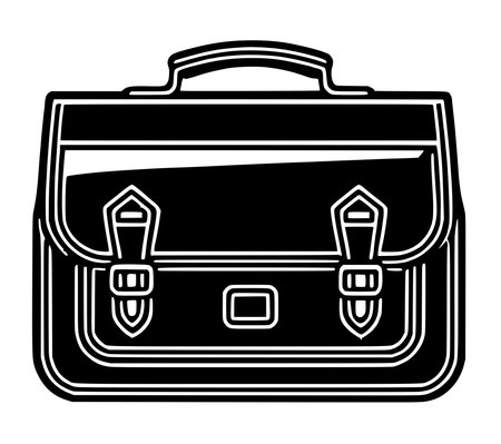 school bag icon, simple styleの写真素材