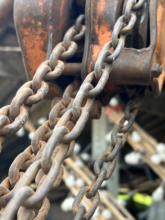 chain of steel, industrial background
