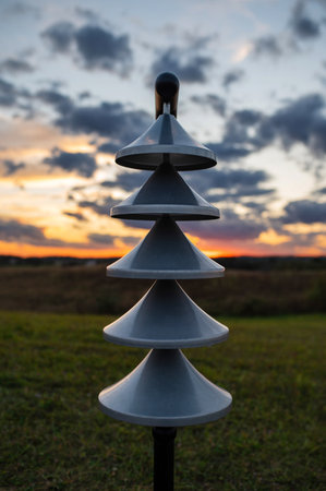 Outdoor Harmony Bells During Sunset. Background Wallpaper. 20の写真素材