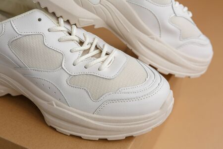 Female sneakers. Comfortable shoes for active sports, training and walking