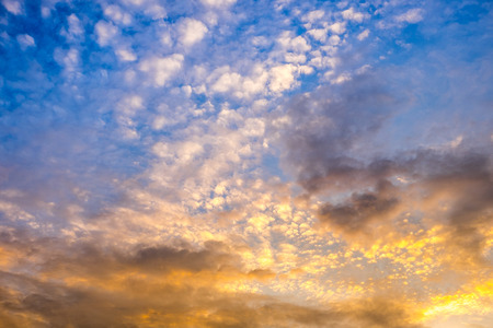 Beautiful and colorful sky in summer evening