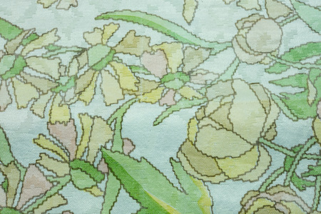 White cloth with flower pattern texture