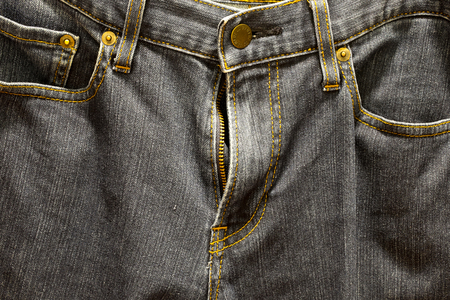 Front side of jeans trousers texture as backgroundのeditorial素材